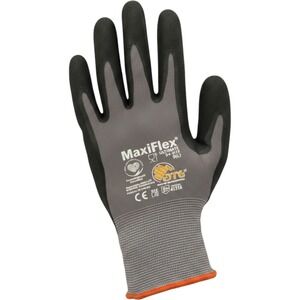 MaxiFlex Ultimate 34-874 Nitrile Coated Work Gloves Gray Black Size 9 Large‎